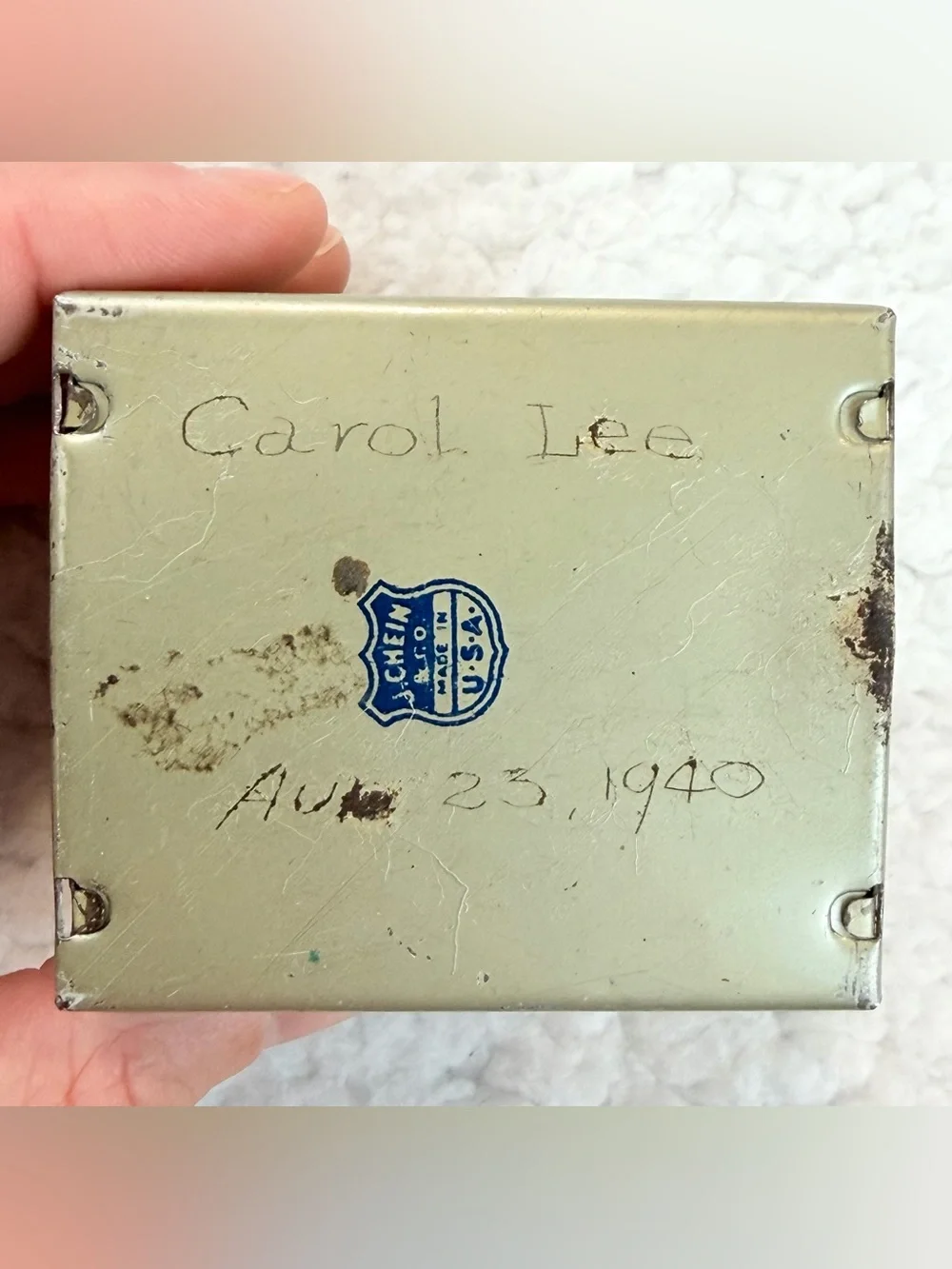 (VTG) J. CHEIN & CO • Tin Litho Mechanical Dime Register Coin Bank Made in USA